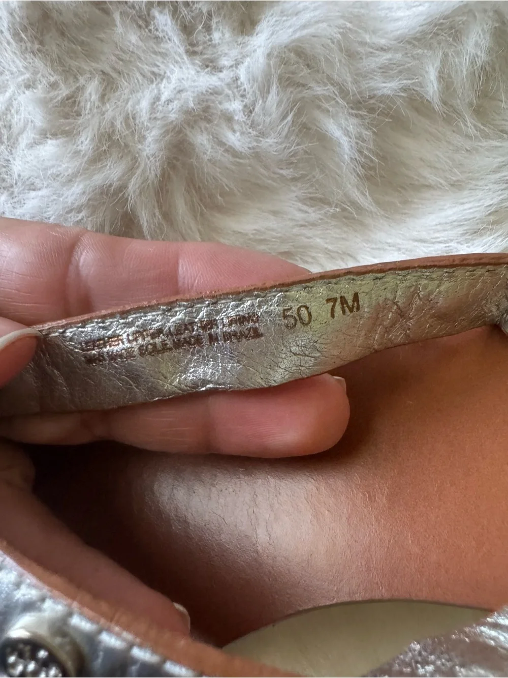 Tory Burch Silver Metallic Leather Thong Sandals